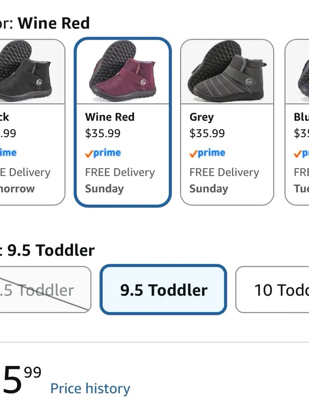 Kids Burgundy Winter Booties - Cozy Lined Slip-On